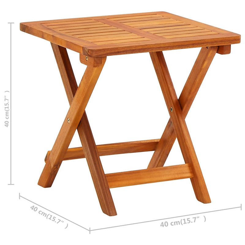 vidaXL Garden Sun Lounger with Table and Cushion Solid Wood Acacia
