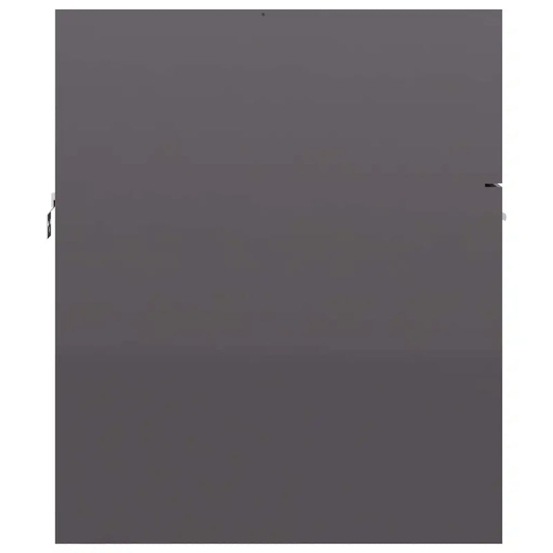 2 Piece Bathroom Furniture Set High Gloss Grey Engineered Wood
