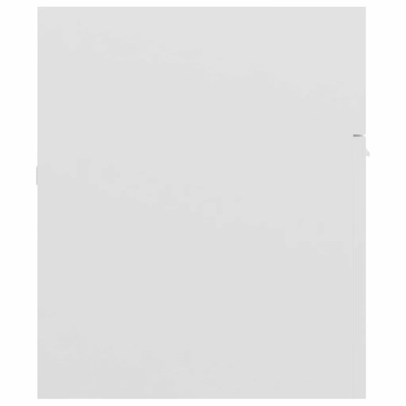 2 Piece Bathroom Furniture Set High Gloss White Engineered Wood