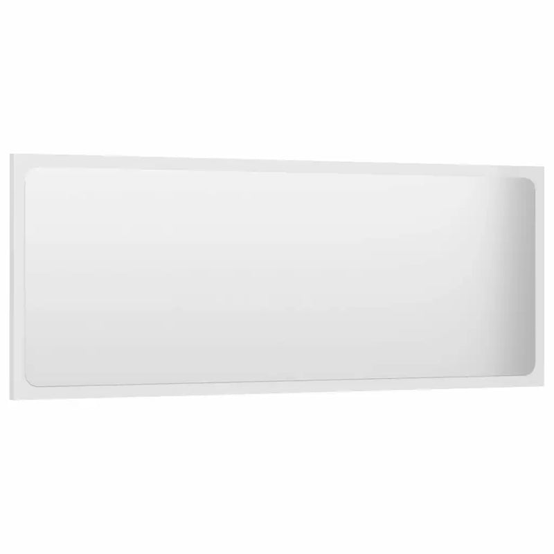 2 Piece Bathroom Furniture Set High Gloss White Engineered Wood