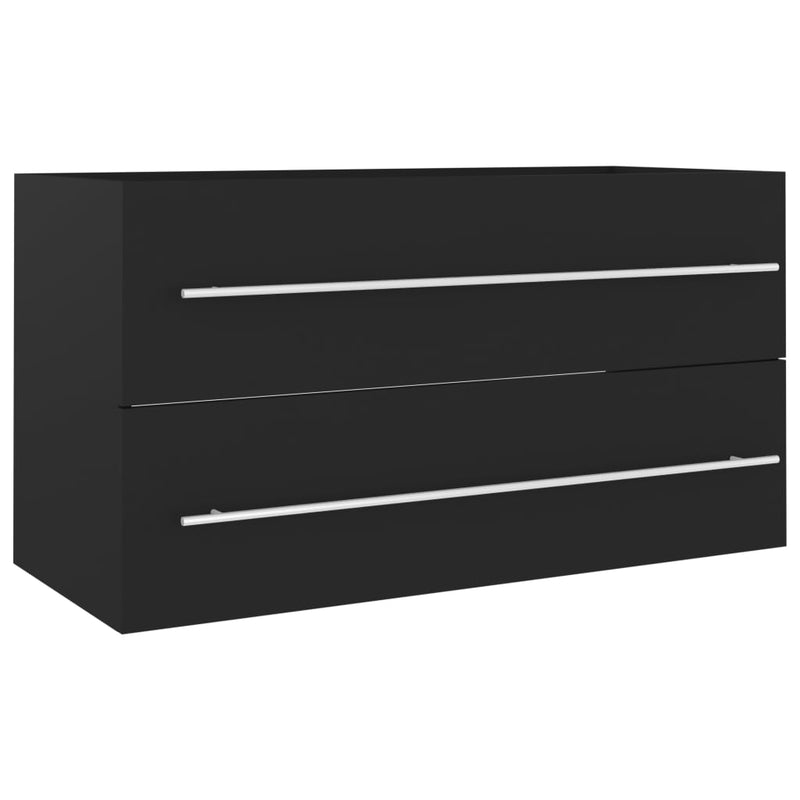 vidaXL 2 Piece Bathroom Furniture Set Grey Engineered Wood