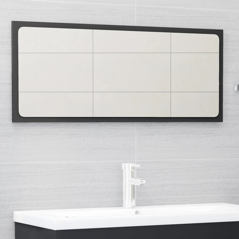 vidaXL 2 Piece Bathroom Furniture Set Grey Engineered Wood