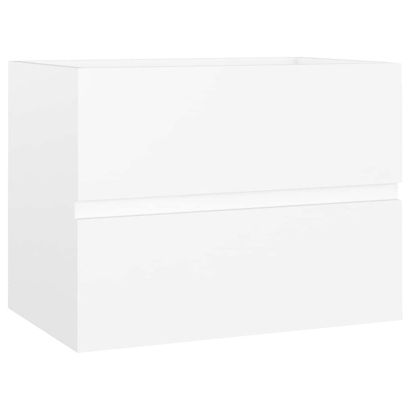 2 Piece Bathroom Furniture Set White Engineered Wood
