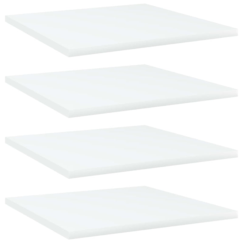 vidaXL Bookshelf Boards 4 pcs White 40x40x1.5 cm Engineered Wood