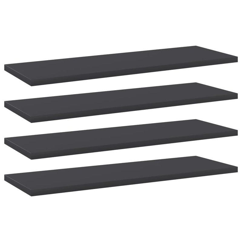 vidaXL Bookshelf Boards 4 pcs Grey 60x20x1.5 cm Engineered Wood