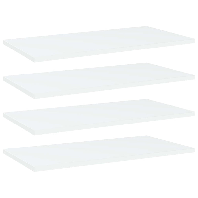 vidaXL Bookshelf Boards 4 pcs White 60x30x1.5 cm Engineered Wood