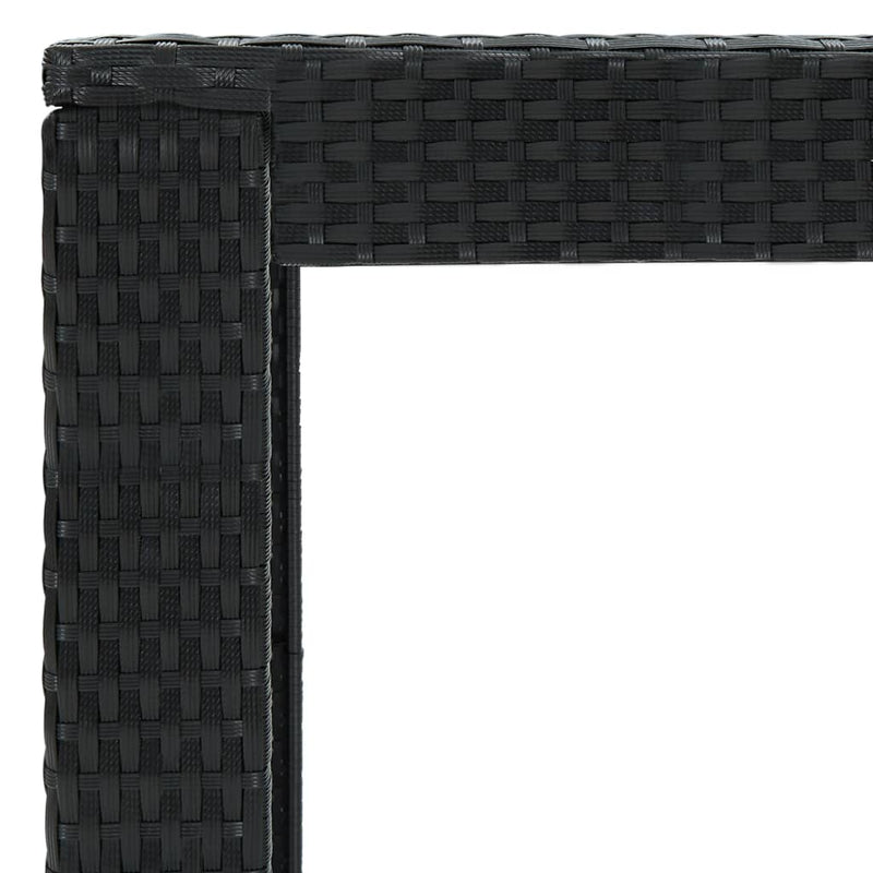vidaXL 5 Piece Garden Bar Set with Cushions Poly Rattan Black