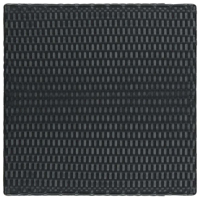 5 Piece Outdoor Bar Set with Cushions Poly Rattan Black