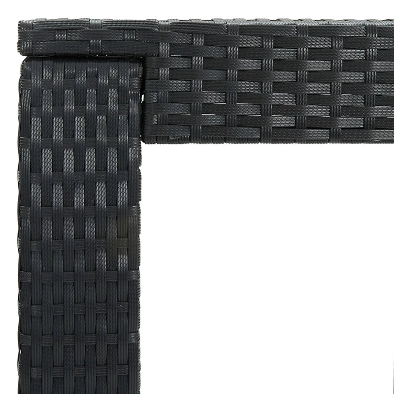 5 Piece Outdoor Bar Set with Cushions Poly Rattan Black