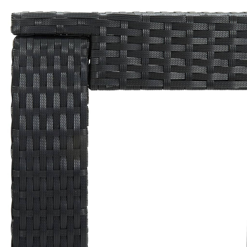 vidaXL 5 Piece Outdoor Bar Set with Cushions Poly Rattan Black
