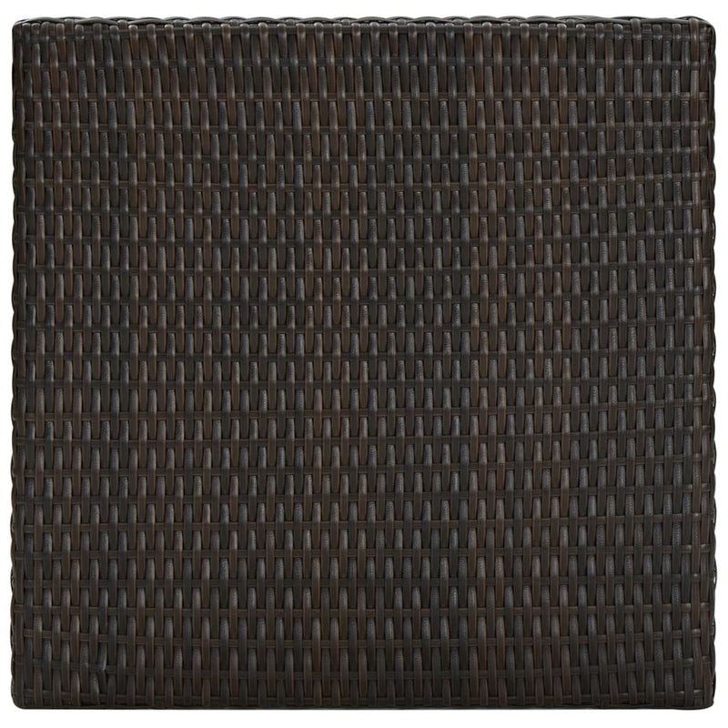 vidaXL 5 Piece Outdoor Bar Set with Armrest Poly Rattan Brown