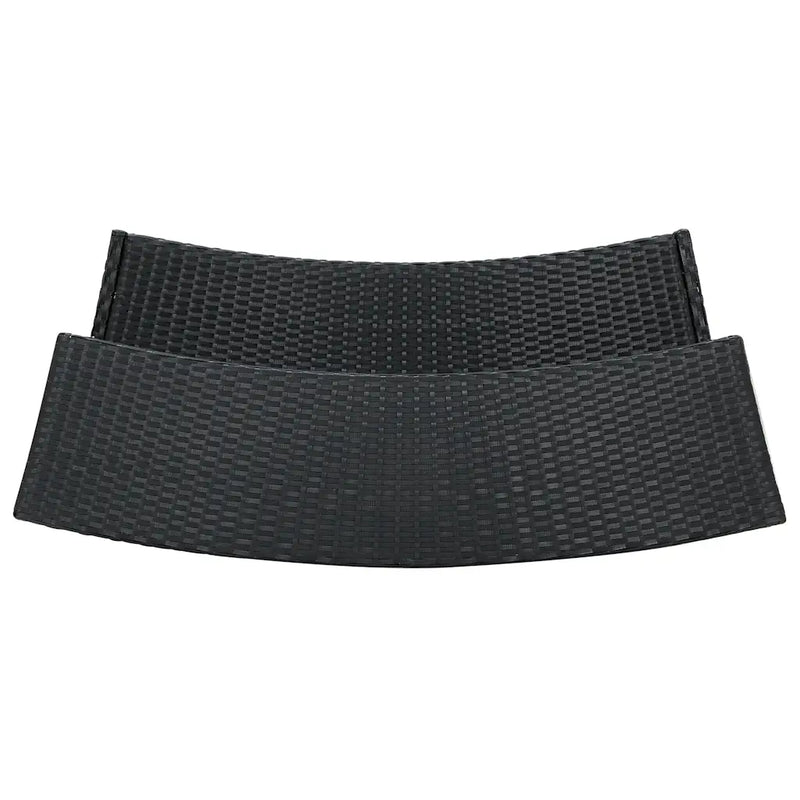 5 Piece Garden Bar Set with Cushions Black