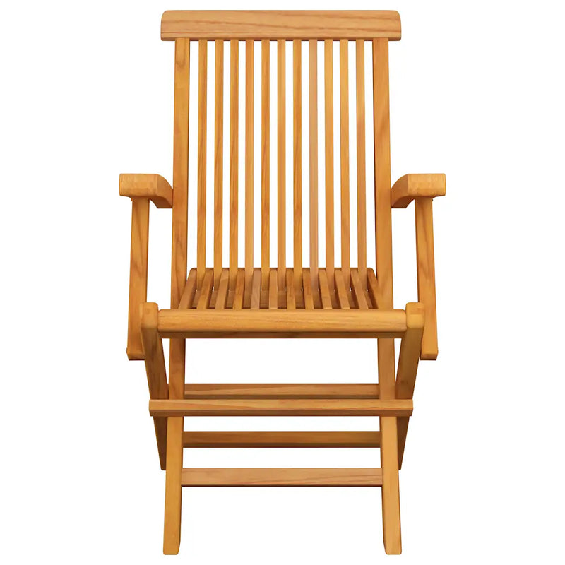 Garden Chairs with Beige Cushions 3 pcs Solid Teak Wood
