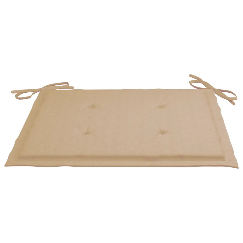 Garden Chairs with Beige Cushions 3 pcs Solid Teak Wood