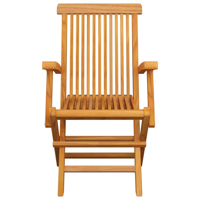 vidaXL Garden Chairs with Grey Cushions 6 pcs Solid Teak Wood