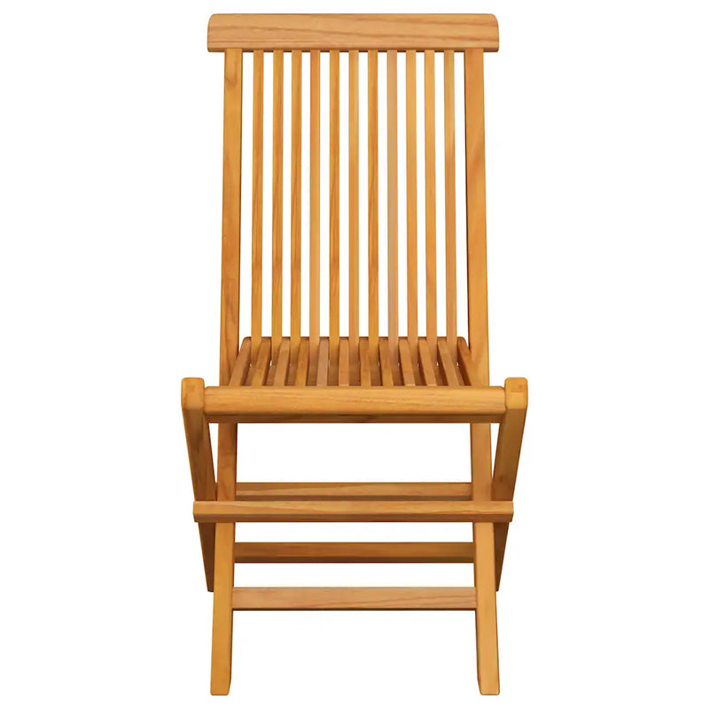 Garden Chairs with Beige Cushions 4 pcs Solid Teak Wood