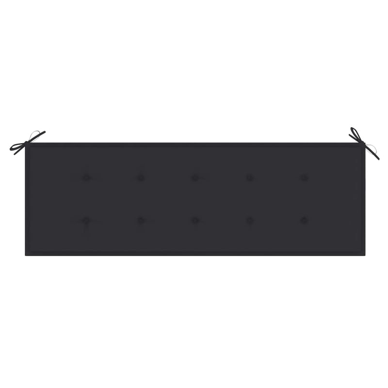 vidaXL Stacking Garden Bench with Cushion 159 cm Solid Teak Wood
