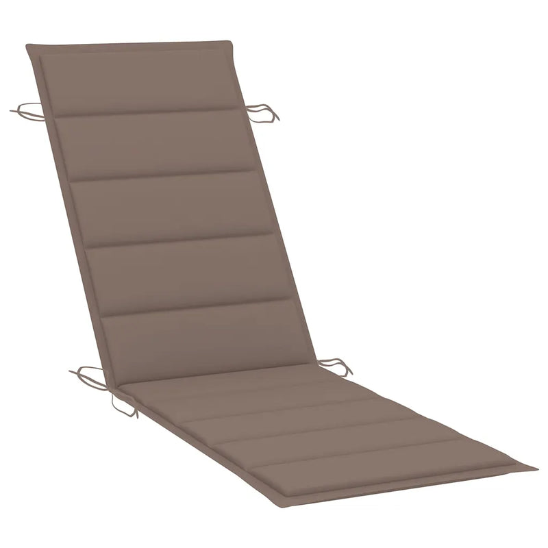 Rocking Sun Lounger with Cushion Solid Teak Wood