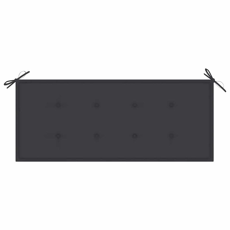 vidaXL Folding Garden Bench with Cushion 118 cm Bamboo