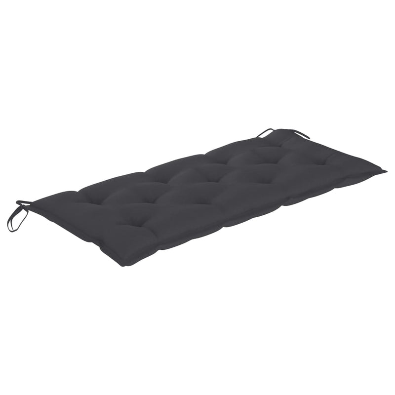vidaXL Folding Garden Bench with Cushion 118 cm Bamboo