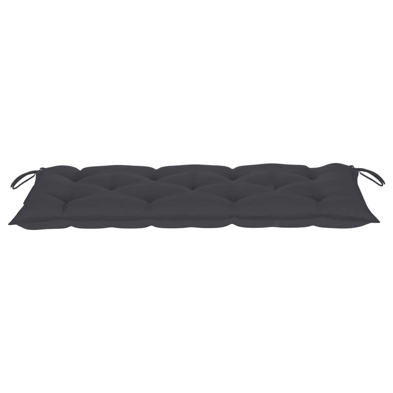 vidaXL Folding Garden Bench with Cushion 118 cm Bamboo