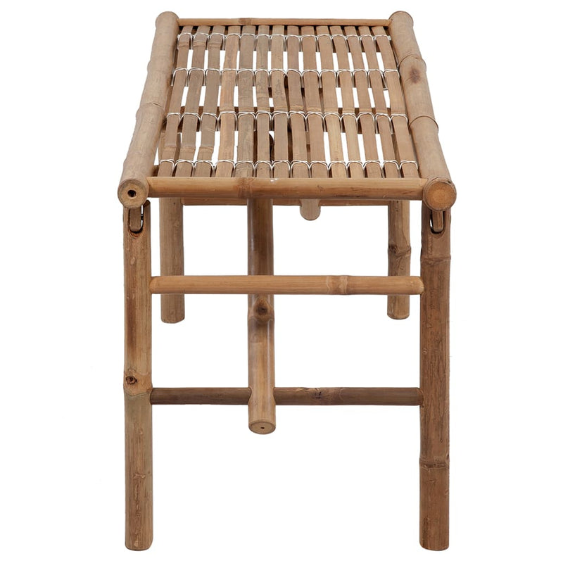 vidaXL Folding Garden Bench with Cushion 118 cm Bamboo