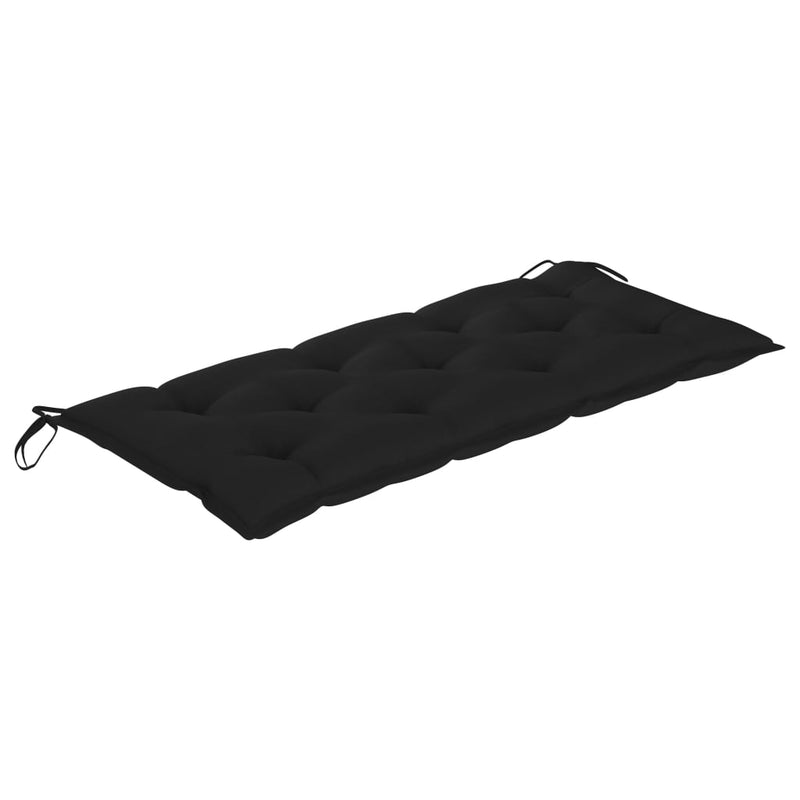 vidaXL Folding Garden Bench with Cushion 118 cm Bamboo
