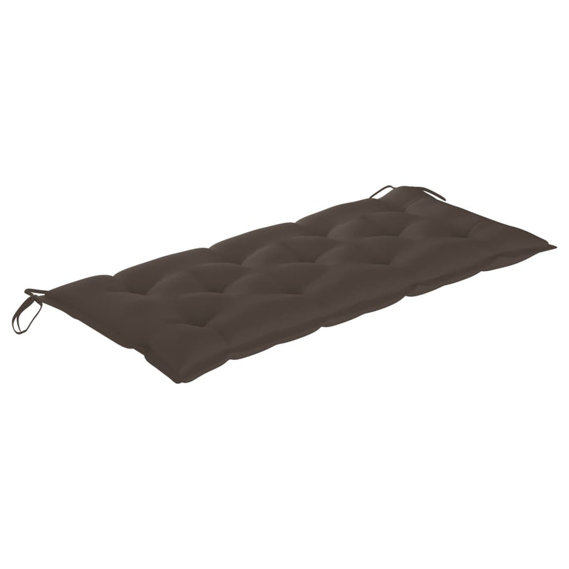 vidaXL Folding Garden Bench with Cushion 118 cm Bamboo