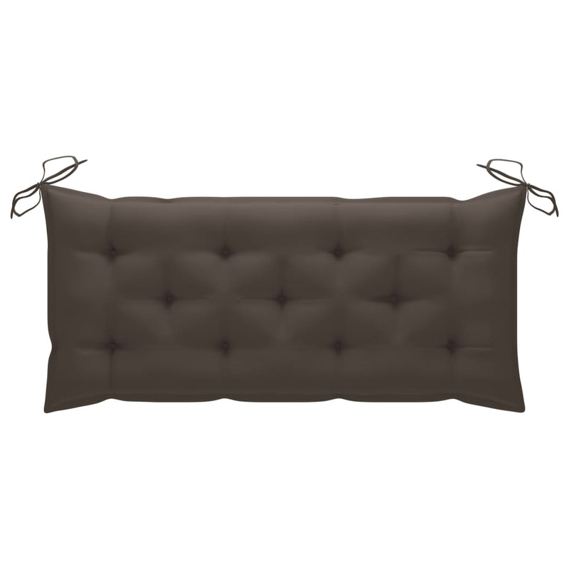 vidaXL Folding Garden Bench with Cushion 118 cm Bamboo