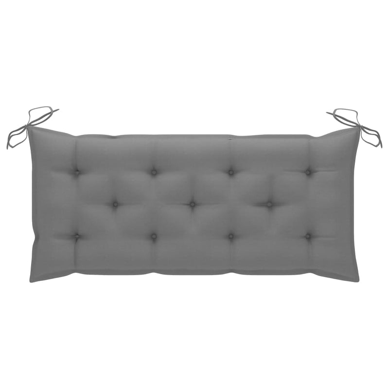 vidaXL Garden Bench with Cushion 120 cm Bamboo