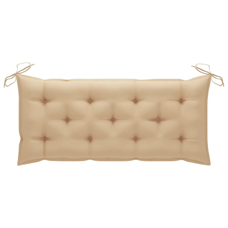 vidaXL Garden Bench with Cushion 120 cm Bamboo