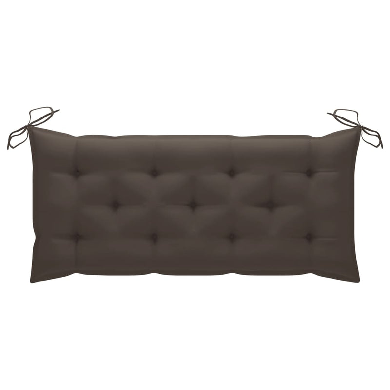 vidaXL Garden Bench with Cushion 120 cm Bamboo