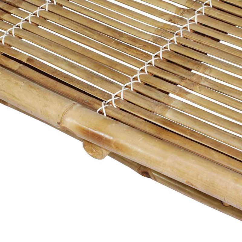 vidaXL 2-Person Sun Lounger with Cushions Bamboo