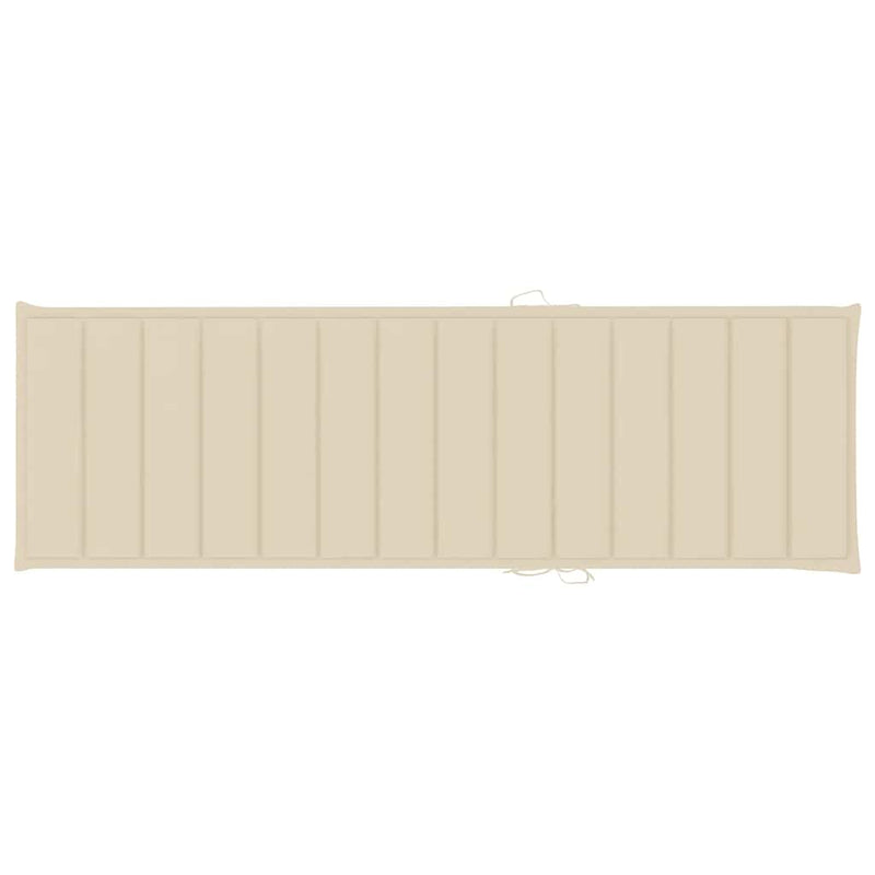 vidaXL 2-Person Sun Lounger with Cushions Bamboo