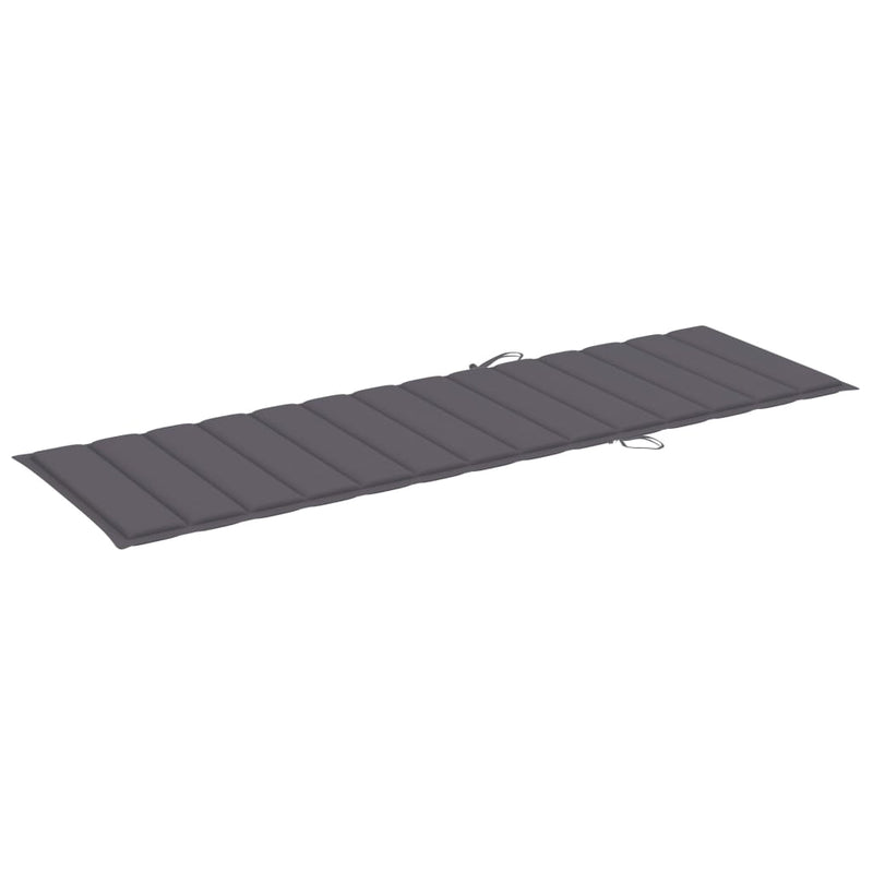 vidaXL Sun Lounger with Cushion Solid Acacia Wood
