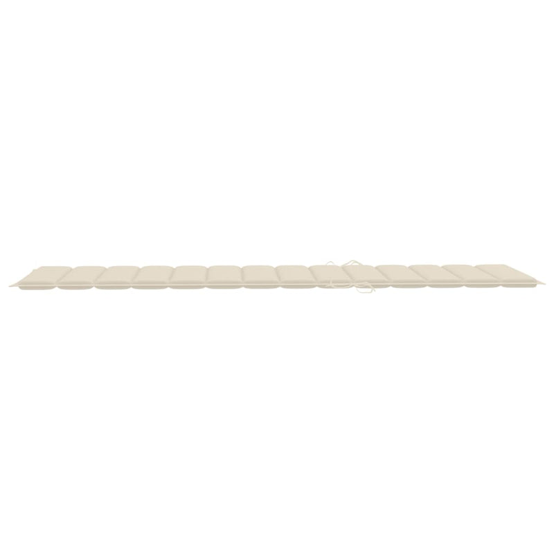 vidaXL Sun Lounger with Cushion Solid Acacia Wood