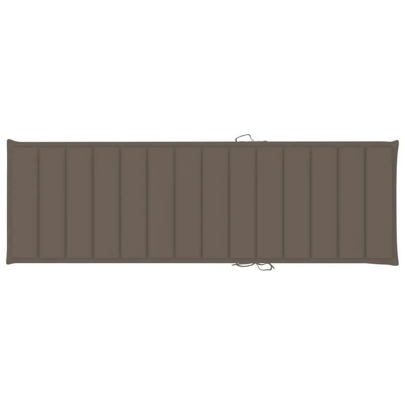 Sun Lounger with Cushion Solid Acacia Wood