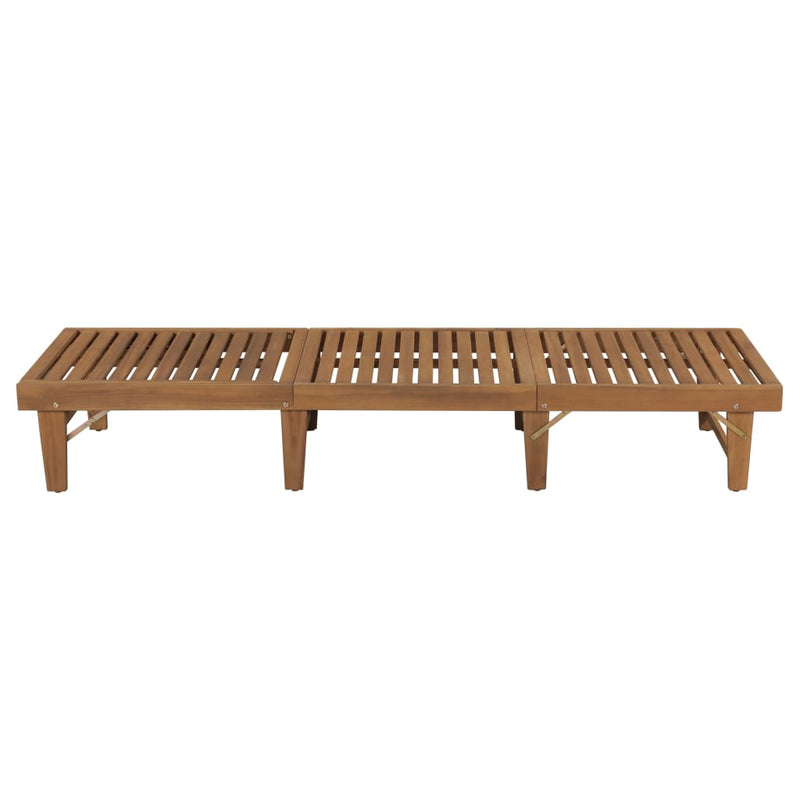 vidaXL Folding Sun Lounger with Cushion Solid Wood Acacia