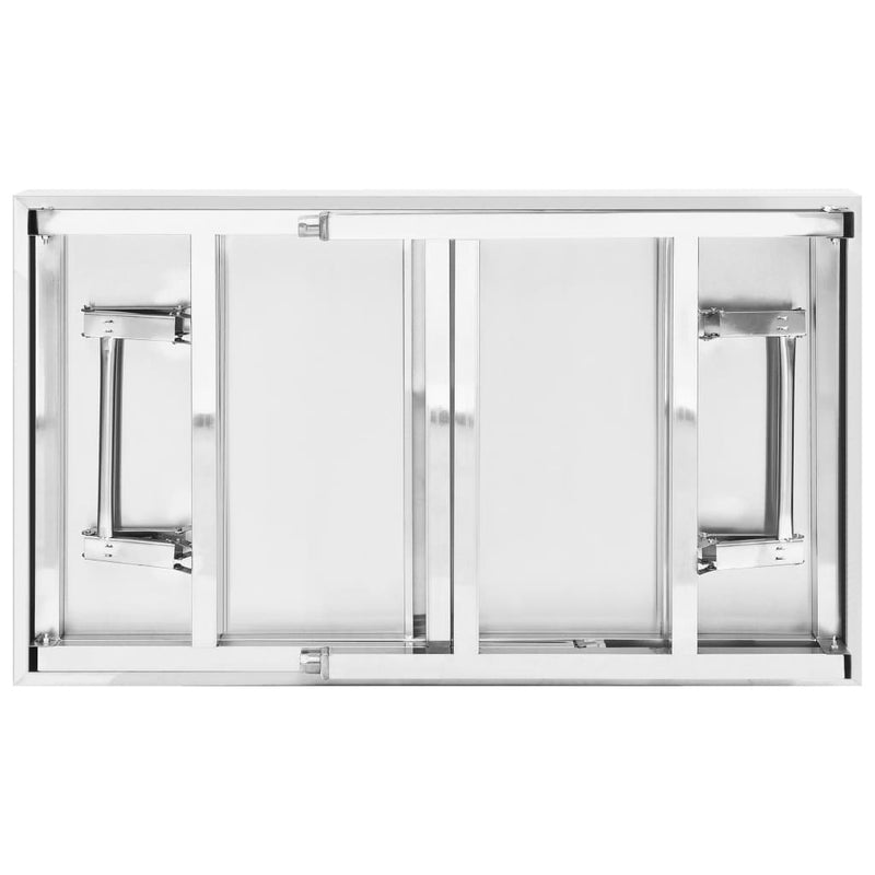 vidaXL Kitchen Folding Work Table 100x60x80 cm Stainless Steel
