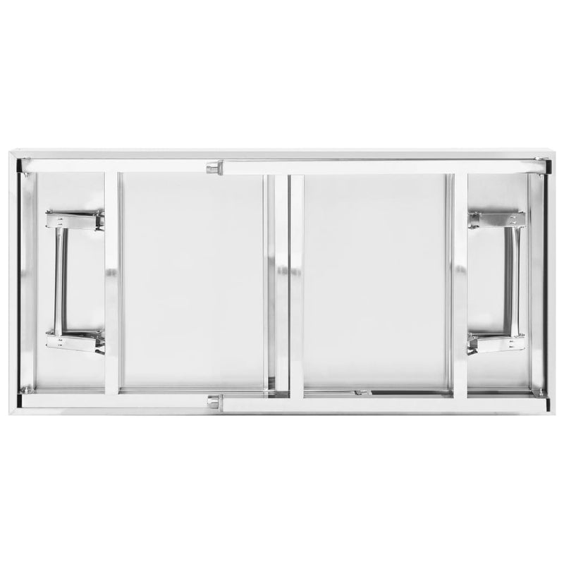 vidaXL Kitchen Folding Work Table 120x60x80 cm Stainless Steel