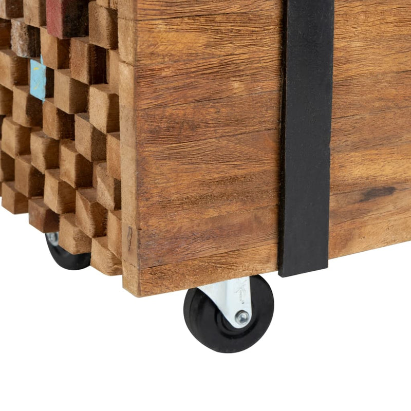 vidaXL TV Stand 110x30x32.5 cm Solid Teak Wood