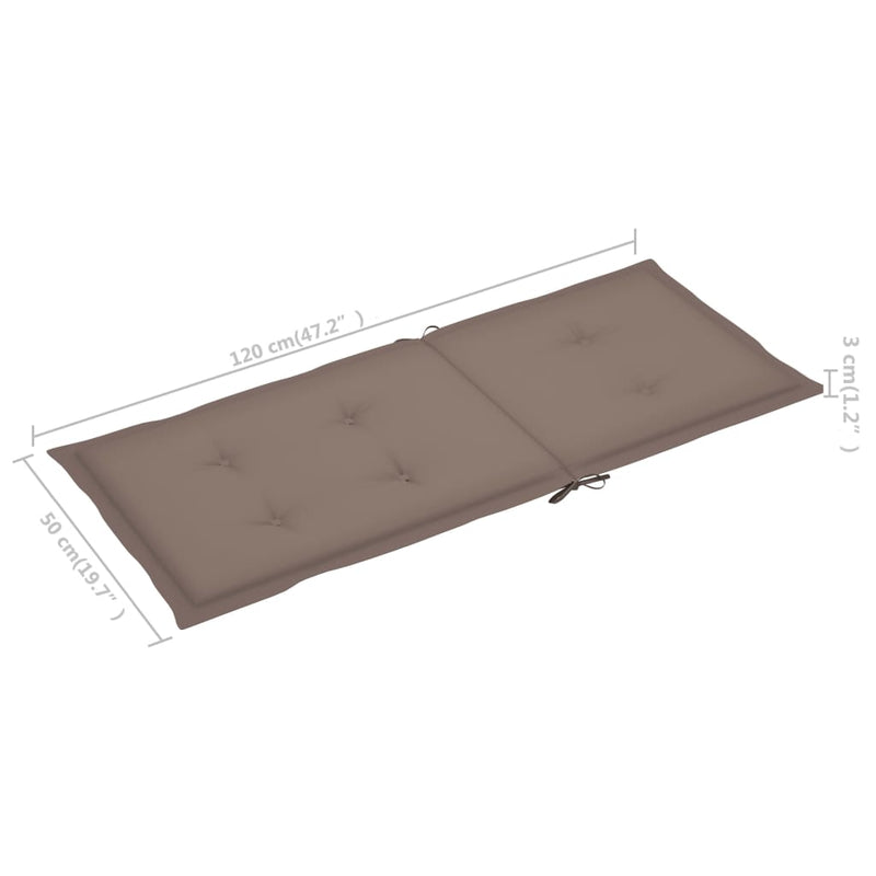 vidaXL Garden Chairs 6 pcs with Taupe Cushions Solid Teak Wood