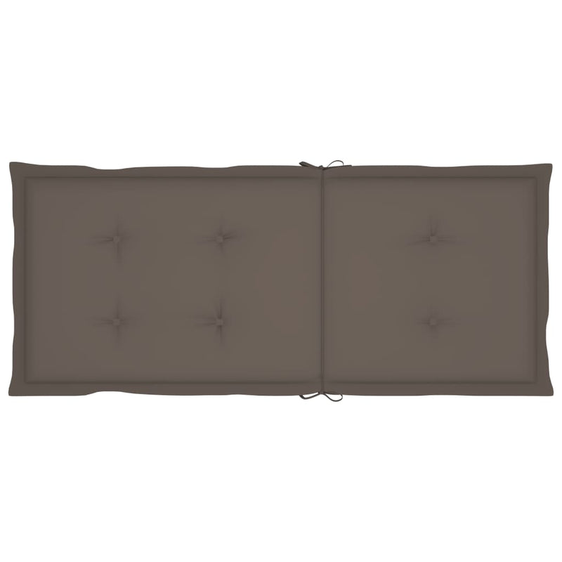 vidaXL Garden Chairs 6 pcs with Taupe Cushions Solid Teak Wood
