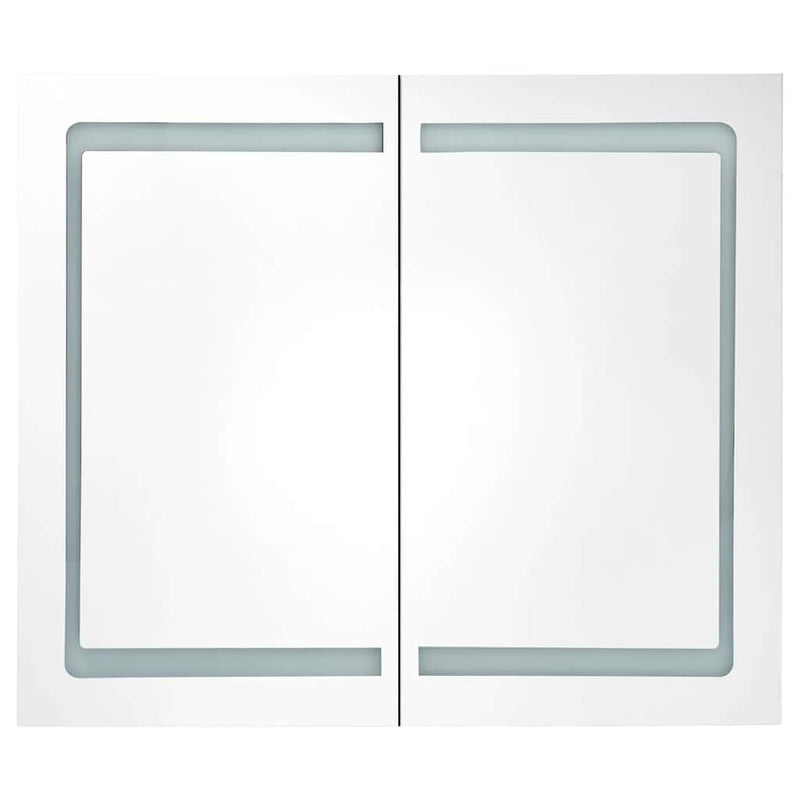 vidaXL LED Bathroom Mirror Cabinet 80x12.2x68 cm