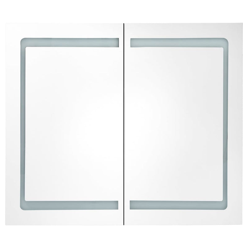 LED Bathroom Mirror Cabinet 80x12.2x68 cm