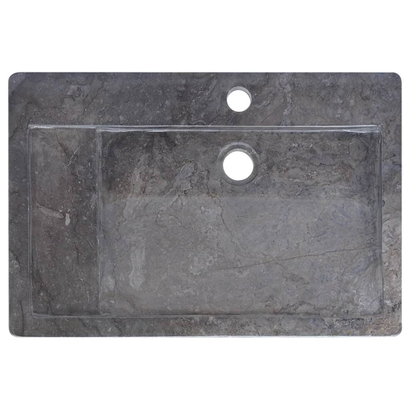 vidaXL Sink Black 58x39x10 cm Marble