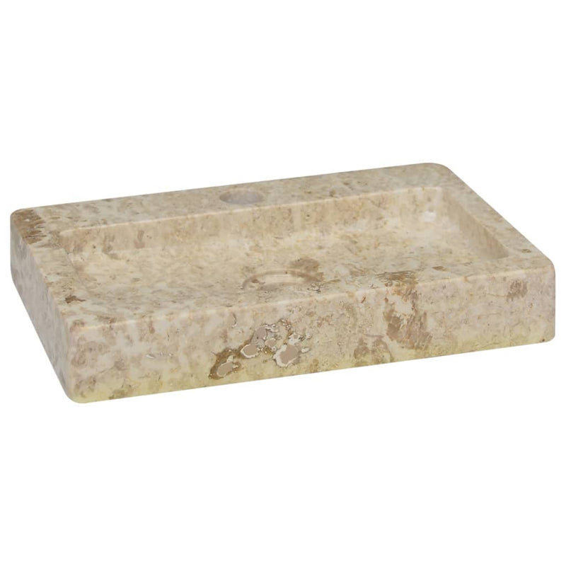vidaXL Wall-mounted Sink Cream 38x24x6.5 cm Marble