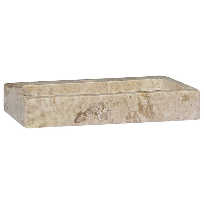 vidaXL Wall-mounted Sink Cream 38x24x6.5 cm Marble