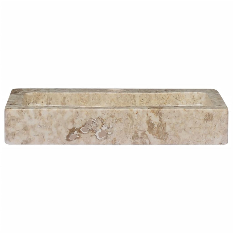 vidaXL Wall-mounted Sink Cream 38x24x6.5 cm Marble