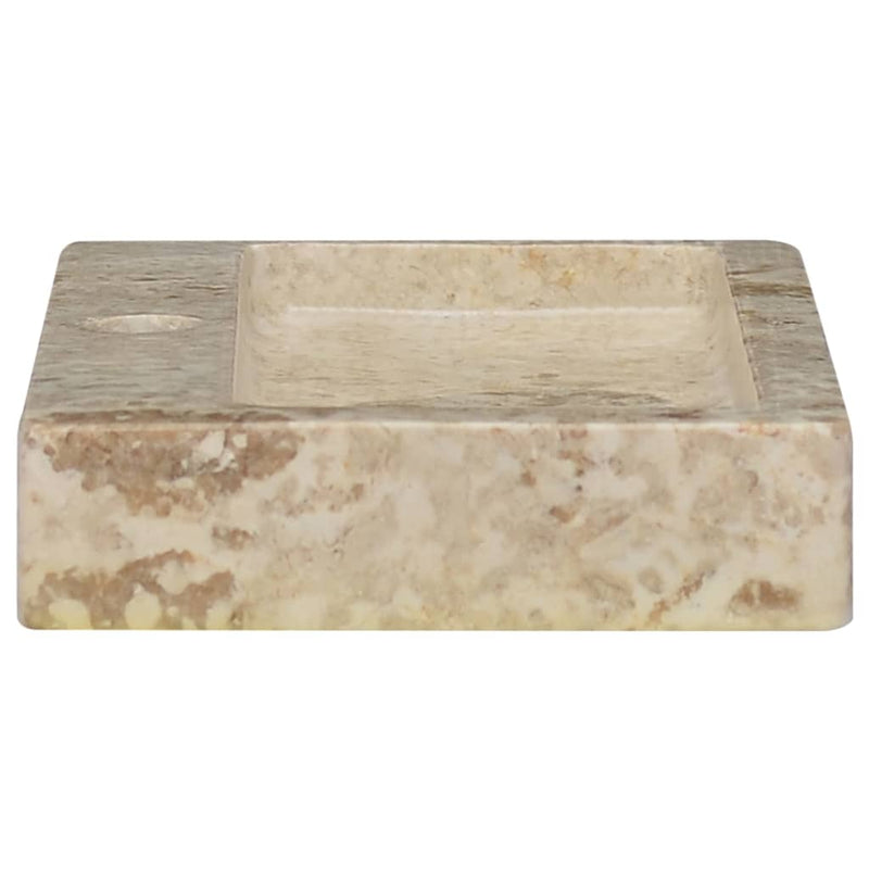 vidaXL Wall-mounted Sink Cream 38x24x6.5 cm Marble